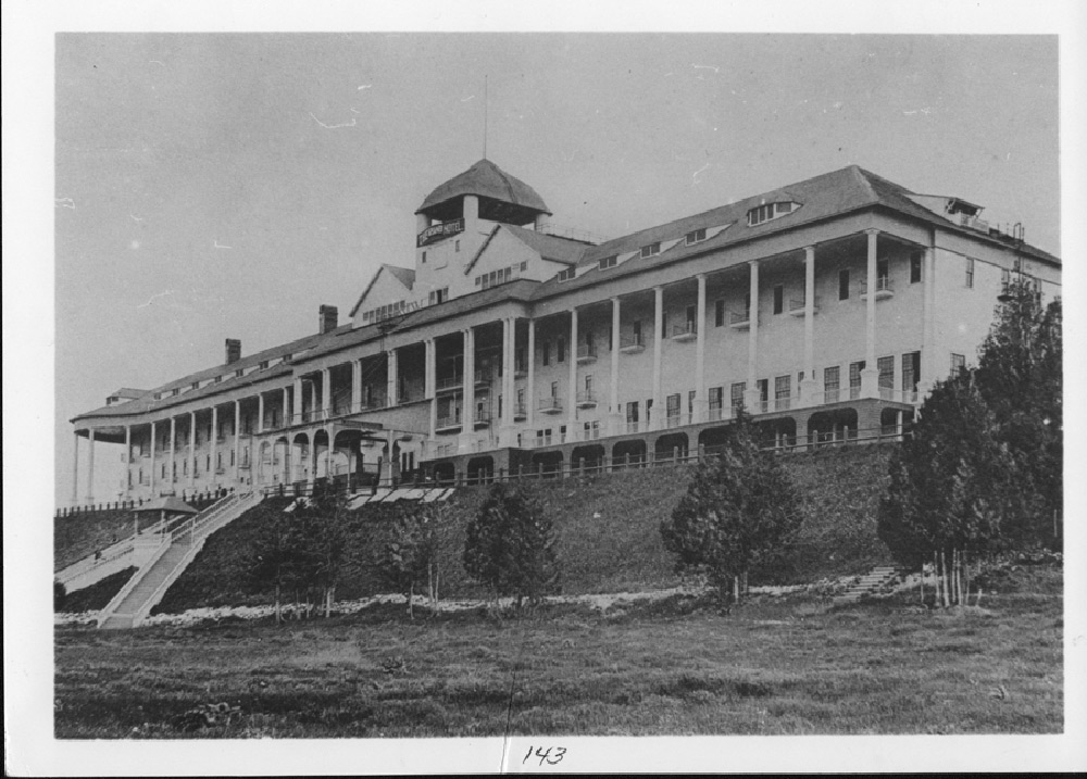 Historical Image of Exterior Grand Hotel on Mackinac Island, Michigan